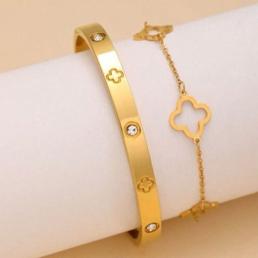 Gold Plated Bracelet with Crystal Accents - Picture 10 of 10